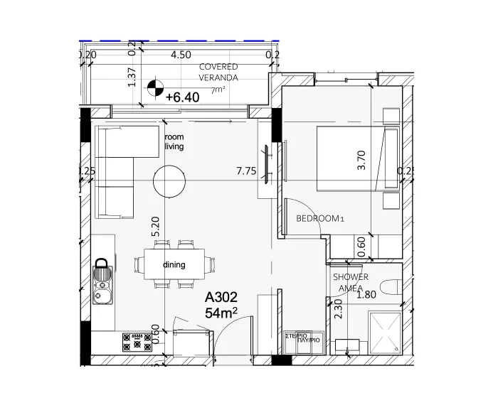 Διαμερίσματα 5 — 61,00 m²