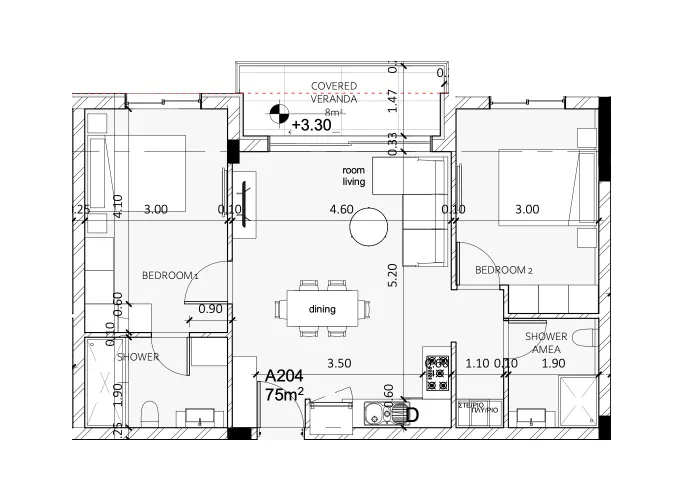 Διαμερίσματα 7 — 83,00 m²
