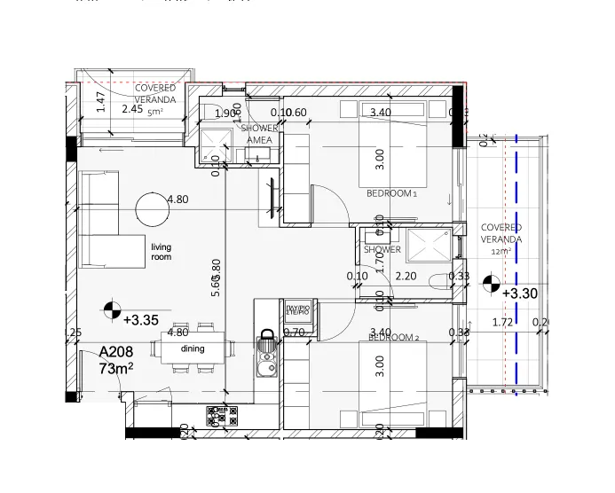 Διαμερίσματα 8 — 85,00 m²