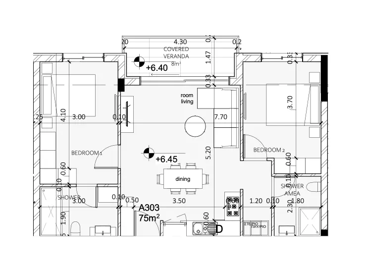 Διαμερίσματα 11 — 83,00 m²