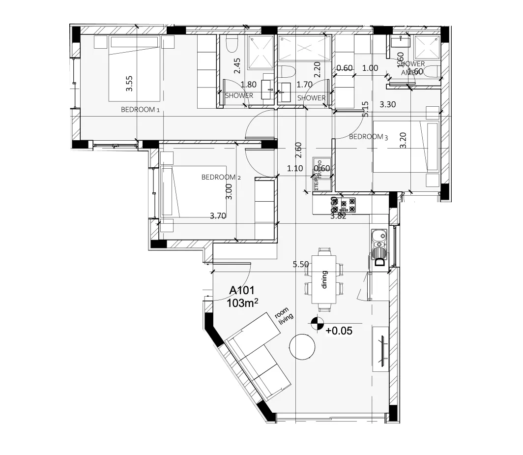 Διαμερίσματα 15 — 193,00 m²